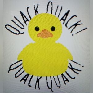 HandCrafted Embroidered Duckie Logo